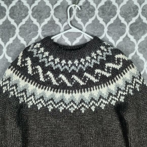 The Handknitting Association of Iceland Sweater Mens Large Brown Wool Lopapeysa - Picture 9 of 9